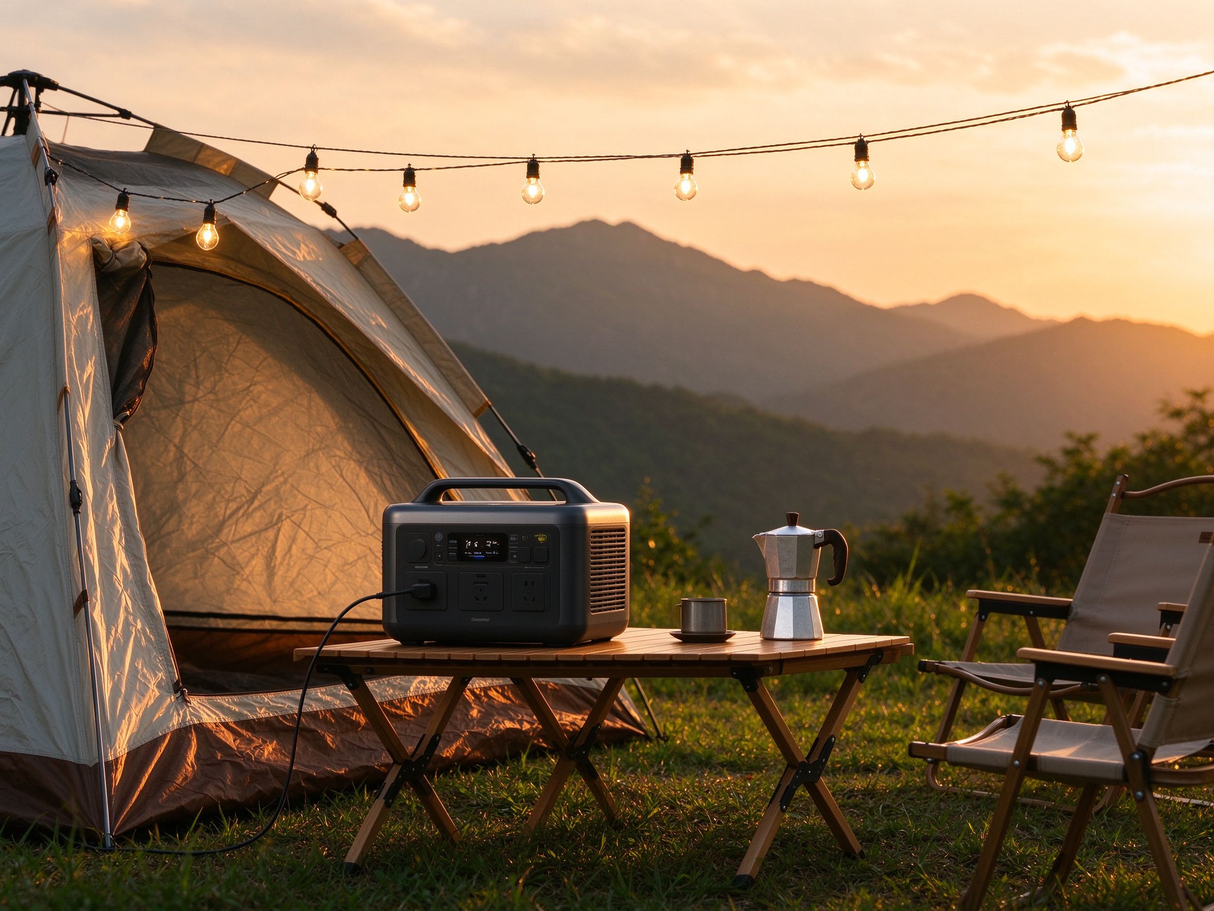 Camping with SilkWatt power station
